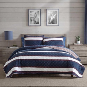 image:imageNautica  Queen Quilt Set with Shams Lightweight BeddingWesley Navy