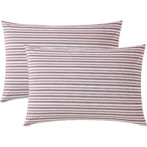 image:imageNautica  Standard Cotton Percale Pillowcase Set 2PackColeridge Stripe Red