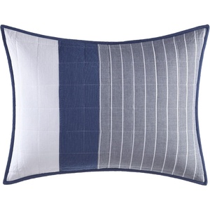 image:imageNautica  Standard Quilted Sham Reversible Cotton Bedding 20 x 26Swale Navy