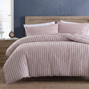 image:imageNautica  Twin Duvet Cover Set with Shams Cotton Button ClosureColeridge Stripe Red
