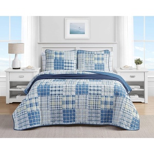 image:imageNautica  Twin Reversible 100 Cotton Quilt Set with Coordinating ShamRaeford Grey