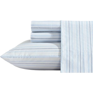 image:imageNautica  Twin Sheet Set with Fitted Sheet amp PillowcaseCamp Stripe Blue
