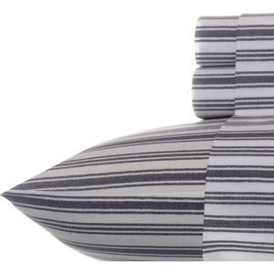 image:imageNautica  Twin Sheet Set with Fitted Sheet amp PillowcaseColeridge Stripe Charcoal