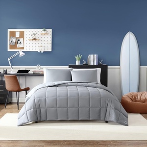 image:imageNautica  Twin Size Comforter Set with Matching ShamLongdale Solid Grey