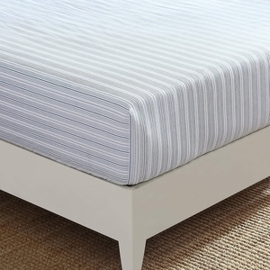 image:imageNautica  Twin Size Fitted Sheet Cotton Percale BeddingBeaux Stripe Blue