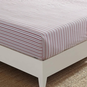 image:imageNautica  Twin Size Fitted Sheet Cotton Percale BeddingColeridge Stripe Red