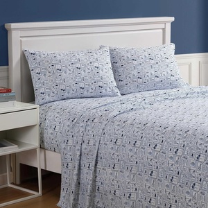image:imageNautica  Twin Size Sheet Set with Fitted Sheet amp PillowcaseBeach Collage Blue