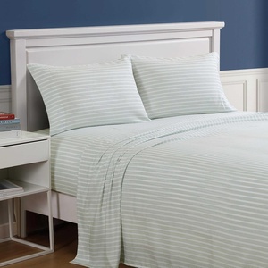 image:imageNautica  Twin Size Sheet Set with Fitted Sheet amp PillowcaseBeasley Stripe Green