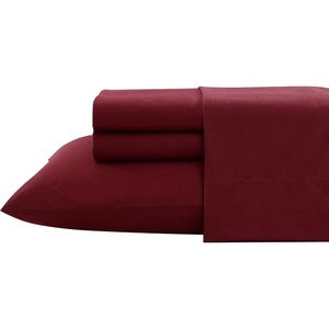 image:imageNautica  Twin XL Sheet Set with Fitted Sheet amp PillowcaseSolid Dark Red