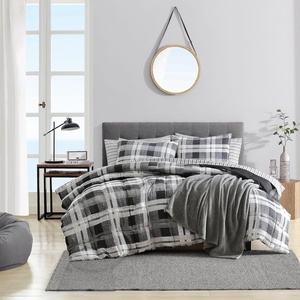 image:imageNautica  Twin XL Size Comforter Set with Matching ShamDark Grey