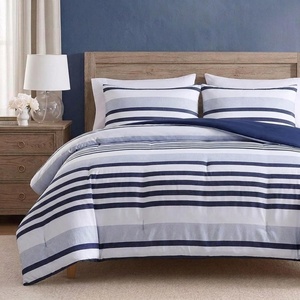image:imageNautica  TwinTwin XL Reversible Comforter Set with Sheet SetPalm CoastStripe Blue
