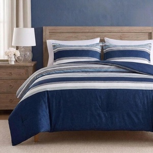 image:imageNautica  TwinTwin XL Size Comforter Set with Matching ShamHeathered Block Flagstone