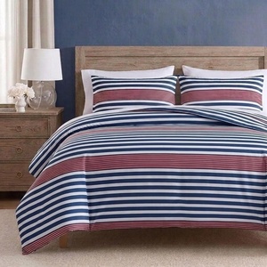 image:imageNautica  TwinTwin XL Size Comforter Set with Matching ShamKennedy Stripe Navy