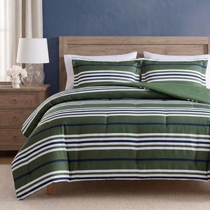 image:imageNautica  TwinTwin XL Size Comforter Set with Matching ShamUphaul StripeSolid Green