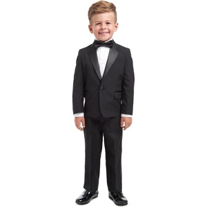 image:imageNautica Boys 4Piece Tuxedo Suit Set with Jacket Pants Dress Shirt amp Bow Tie for Weddings amp Special OccasionsBlack Tuxedo