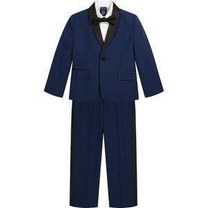 image:imageNautica Boys 4Piece Tuxedo Suit Set with Jacket Pants Dress Shirt amp Bow Tie for Weddings amp Special OccasionsBlue Tuxedo