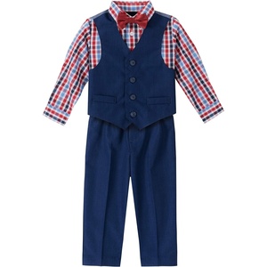 image:imageNautica Boys 4piece Formal Suit Set with Vest Pants Collared Dress Shirt and TieBright Blue