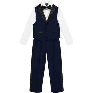 image:imageNautica Boys 4piece Formal Suit Set with Vest Pants Collared Dress Shirt and TieBright Blue Tuxedo