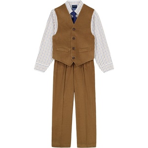 image:imageNautica Boys 4piece Formal Suit Set with Vest Pants Collared Dress Shirt and TieBronze Corduroy