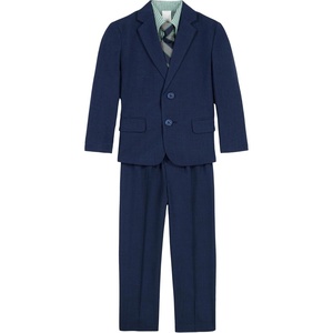 image:imageNautica Boys 4piece Suit Set with Dress Shirt Tie Jacket and PantsDark Blue Sharkskin
