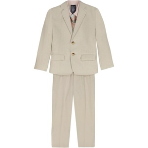 image:imageNautica Boys 4piece Suit Set with Dress Shirt Tie Jacket and PantsKhaki Linen