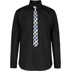 image:imageNautica Boys Long Sleeve ButtonDown Collared Dress Shirt with TieBlack