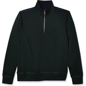image:imageNautica Mens 14 Zip Pieced Fleece SweatshirtKelp Seas