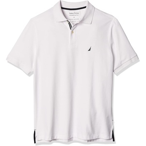 image:imageNautica Mens Big and Tall Classic Fit Short Sleeve Solid Performance Deck Polo ShirtBright White