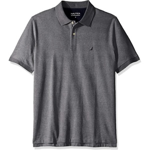 image:imageNautica Mens Big and Tall Classic Fit Short Sleeve Solid Performance Deck Polo ShirtCharcoal Heather