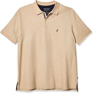 image:imageNautica Mens Big and Tall Classic Fit Short Sleeve Solid Performance Deck Polo ShirtCoastal Camel Heather