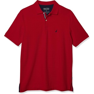 image:imageNautica Mens Big and Tall Classic Fit Short Sleeve Solid Performance Deck Polo ShirtNautica Red