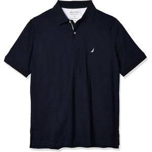 image:imageNautica Mens Big and Tall Classic Fit Short Sleeve Solid Performance Deck Polo ShirtNavy