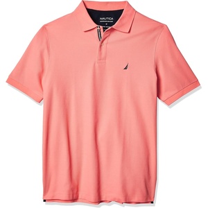 image:imageNautica Mens Big and Tall Classic Fit Short Sleeve Solid Performance Deck Polo ShirtPale Coral