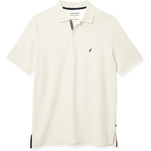 image:imageNautica Mens Big and Tall Classic Fit Short Sleeve Solid Performance Deck Polo ShirtSail Cream