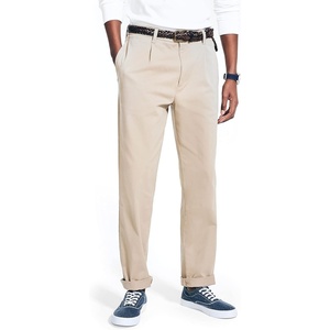 image:imageNautica Mens Classic Fit Flat Front Stretch Solid Chino Deck PantTrue Khaki