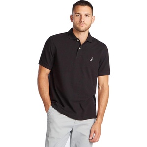 image:imageNautica Mens Classic Short Sleeve Solid Performance Deck Polo ShirtBasic Black