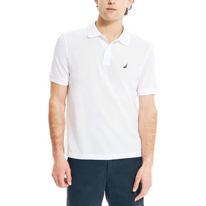 image:imageNautica Mens Classic Short Sleeve Solid Performance Deck Polo ShirtBright White