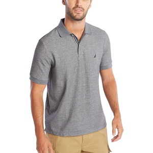 image:imageNautica Mens Classic Short Sleeve Solid Performance Deck Polo ShirtCharcoal Heather