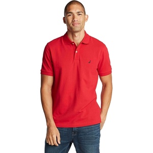 image:imageNautica Mens Classic Short Sleeve Solid Performance Deck Polo ShirtRed Basic Polo