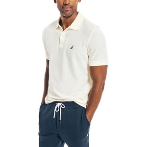image:imageNautica Mens Classic Short Sleeve Solid Performance Deck Polo ShirtSail Cream