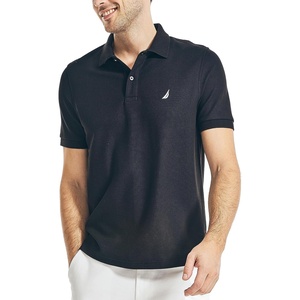 image:imageNautica Mens Classic Short Sleeve Solid Performance Deck Polo ShirtTrue Black