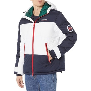 image:imageNautica Mens Competition Sustainably Crafted Tempasphere Colorblock ParkaNavy