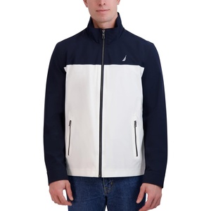 image:imageNautica Mens Golf Jacket  Casual Wear Windbreaker Jacket Regular Big amp Tall SizesWhite Navy
