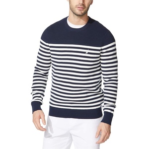 image:imageNautica Mens Mens Stripe Knit SweaterNavy