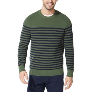 image:imageNautica Mens Mens Stripe Knit SweaterPine Forest
