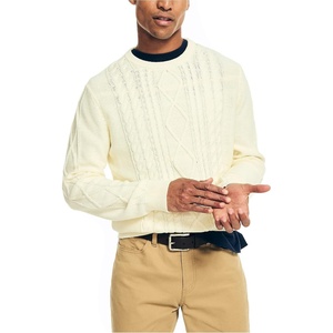 image:imageNautica Mens Nautica CableKnit SweaterSweaterSail Cream