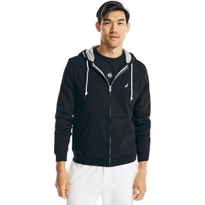 image:imageNautica Mens Nautica Mens Anchor Fleece Fullzip HoodieNight Black