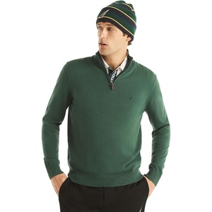 image:imageNautica Mens Nautica Mens Quarterzip SweaterForest Green