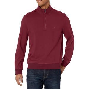 image:imageNautica Mens Nautica Mens Quarterzip SweaterShipwreck Burgundy
