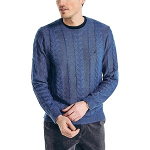 image:imageNautica Mens Nautica Sustainably Crafted CableKnit Crewneck SweaterUnion Blue